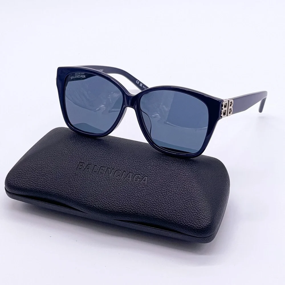 NEW BB0135SA 004 WOMEN BLUE BALENCIAGA SUNGLASSES BB0135S